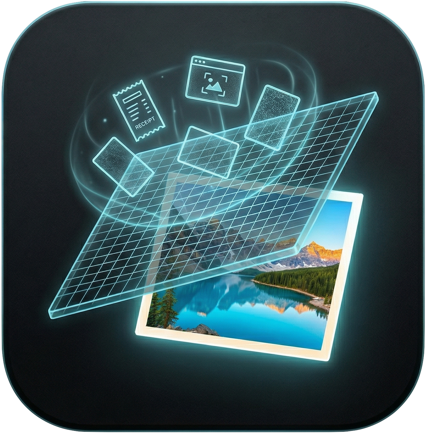 Digital X-Ray scanning through layers of a photo to reveal hidden data